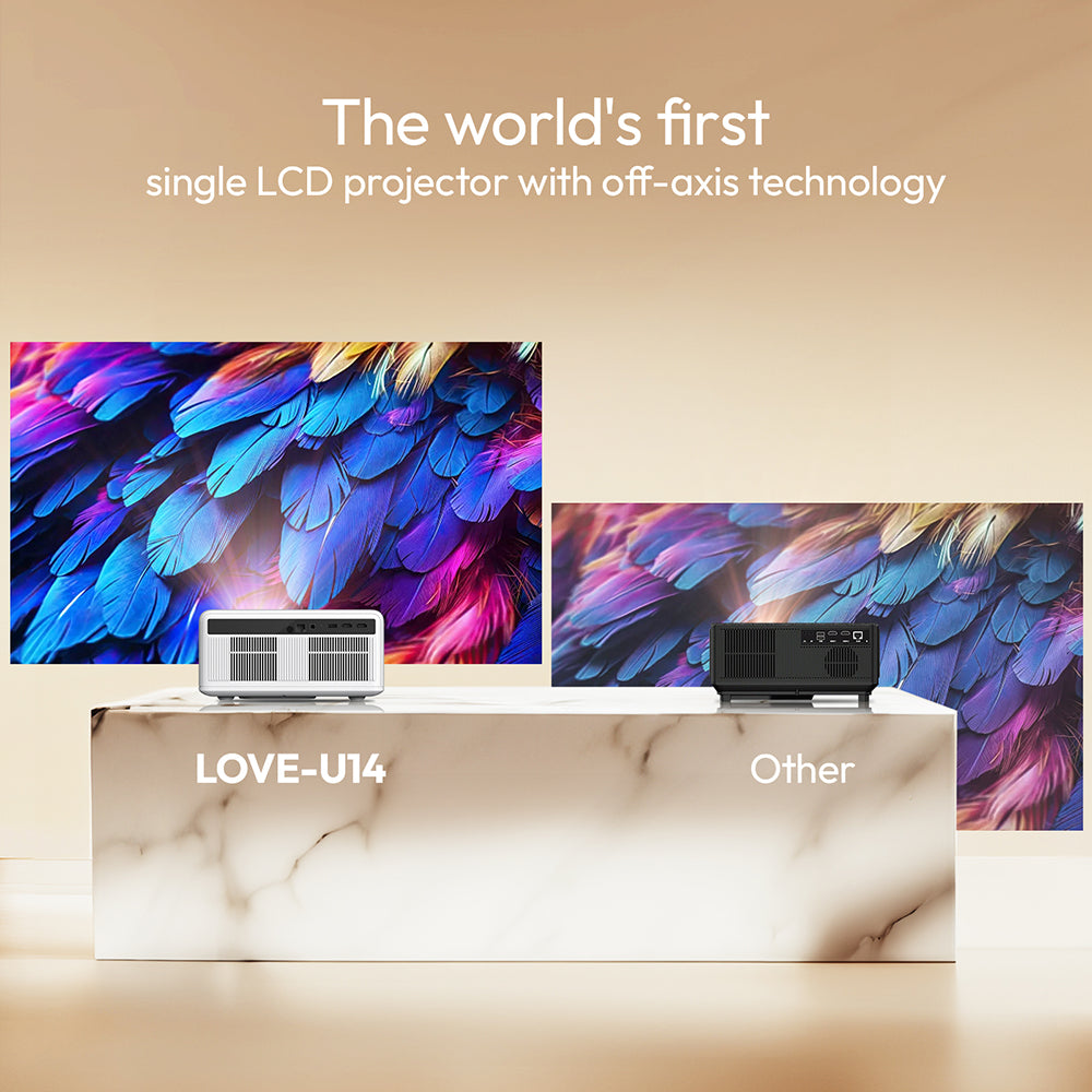 BYINTEK U14 Smart Projector, 1080P , 1250 ANSI  ,WiFi Projector Suitable for Home Theater and Games