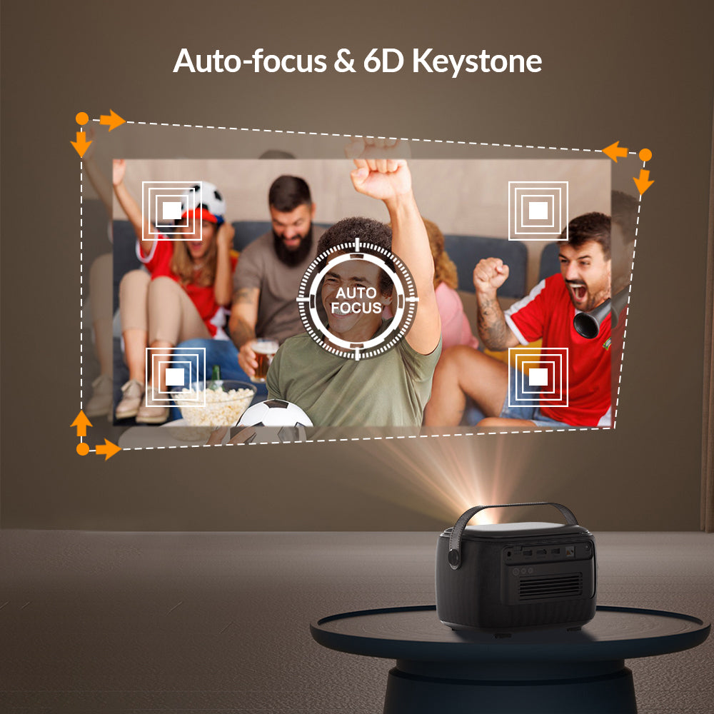 BYINTEK R20 Max Mini Projector, Smart WiFi DLP Projector, Android 11.0, 15600mAh Battery,  3D Theater