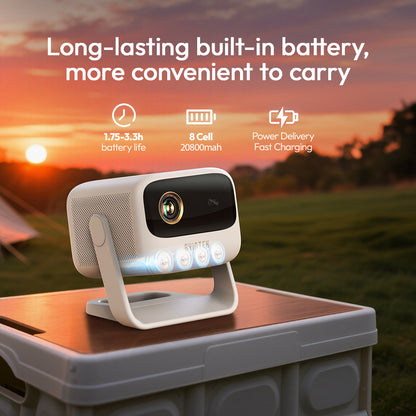 BYINTEK U90 Max Projector 1080p FHD Support 4K Auto Focus with Android 11.0 Home Theater Projector