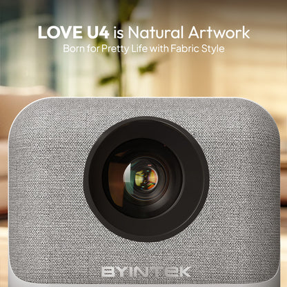 LOVE U4 Mini Home Theater Projector 1080P 4k Mini Projector Android WIFI， Fully Sealed Dustproof