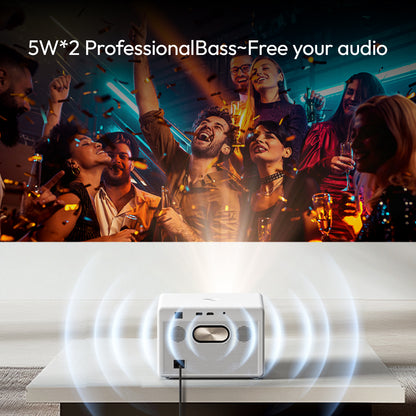 NEW BYINTEK Nordic Style 1000 ANSI Lumens LCD 1080P Projector T5 Max Portable Home Fabric Projector