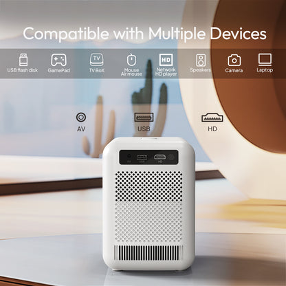 LOVE U4 Mini Home Theater Projector 1080P 4k Mini Projector Android WIFI， Fully Sealed Dustproof