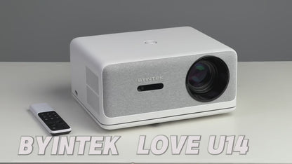BYINTEK U14 Smart Projector, 1080P , 1250 ANSI  ，WiFi Projector Suitable for Home Theater and Games